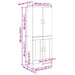 Bufet Stejar Artizanal 69,5 x 34 x 180 cm Lemn compozit - WALTI WALTI