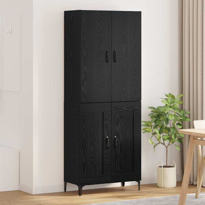 Bufet Stejar Negru 69,5 x 34 x 180 cm Lemn compozit - WALTI WALTI