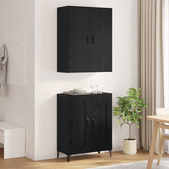 Bufet Stejar Negru 69,5 x 34 x 180 cm Lemn compozit - WALTI WALTI