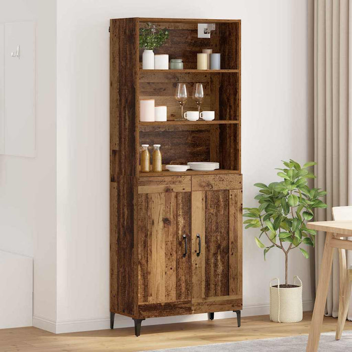 Bufet Pe perete 2 pcs Lemn vechi Lemn compozit - WALTI WALTI