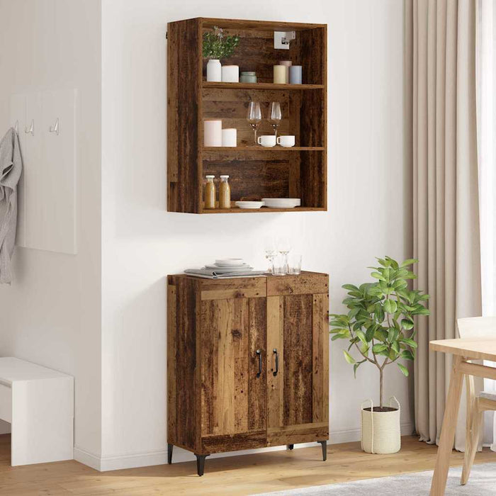 Bufet Pe perete 2 pcs Lemn vechi Lemn compozit - WALTI WALTI