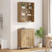 Bufet Pe perete 2 pcs stejar artizanal Lemn compozit - WALTI WALTI
