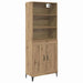 Bufet Pe perete 2 pcs stejar artizanal Lemn compozit - WALTI WALTI