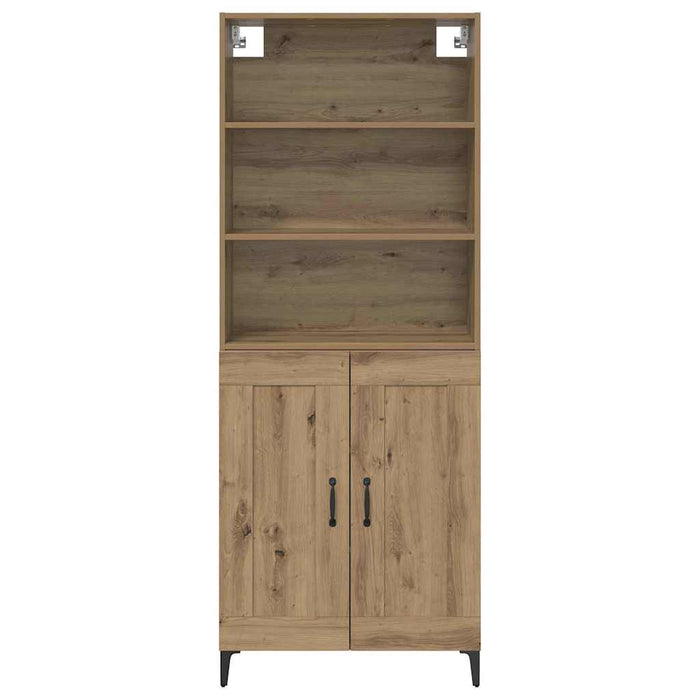 Bufet Pe perete 2 pcs stejar artizanal Lemn compozit - WALTI WALTI