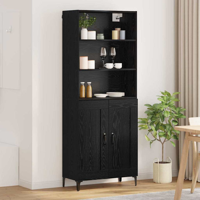 Bufet Pe perete 2 pcs Stejar negru Lemn compozit - WALTI WALTI