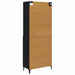 Bufet Pe perete 2 pcs Stejar negru Lemn compozit - WALTI WALTI