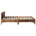 Cadru de pat cu headboard Lemn Vechi 120 x 190 cm Lemn compozit - WALTI WALTI