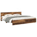 Cadru de pat cu headboard Lemn Vechi 180 x 200 cm Lemn compozit - WALTI WALTI