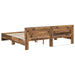 Cadru de pat cu headboard Lemn Vechi 200 x 200 cm Lemn compozit - WALTI WALTI