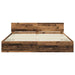 Cadru de pat cu headboard Lemn Vechi 200 x 200 cm Lemn compozit - WALTI WALTI