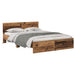 Cadru de pat cu headboard Lemn Vechi 150 x 200 cm Lemn compozit - WALTI WALTI