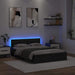 Cadru de pat Stejar Negru 150 x 200 cm Lemn compozit - WALTI WALTI