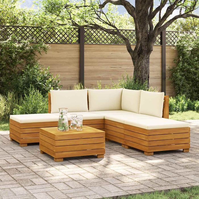 Set de canapele de exterior 6 Bucată Maro Lemn Solid de Acacia - WALTI WALTI