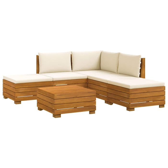Set de canapele de exterior 6 Bucată Maro Lemn Solid de Acacia - WALTI WALTI