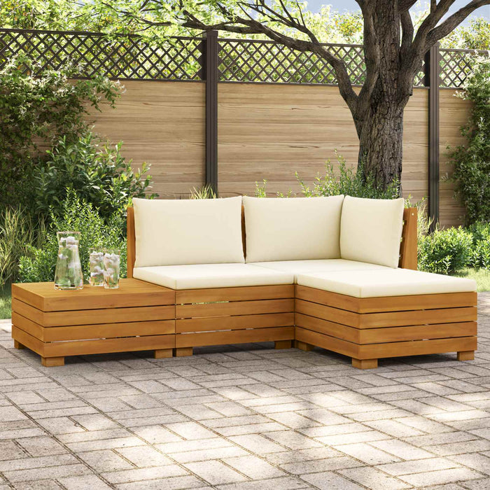 Set de canapele de exterior 4 Bucată Maro Lemn Solid de Acacia - WALTI WALTI