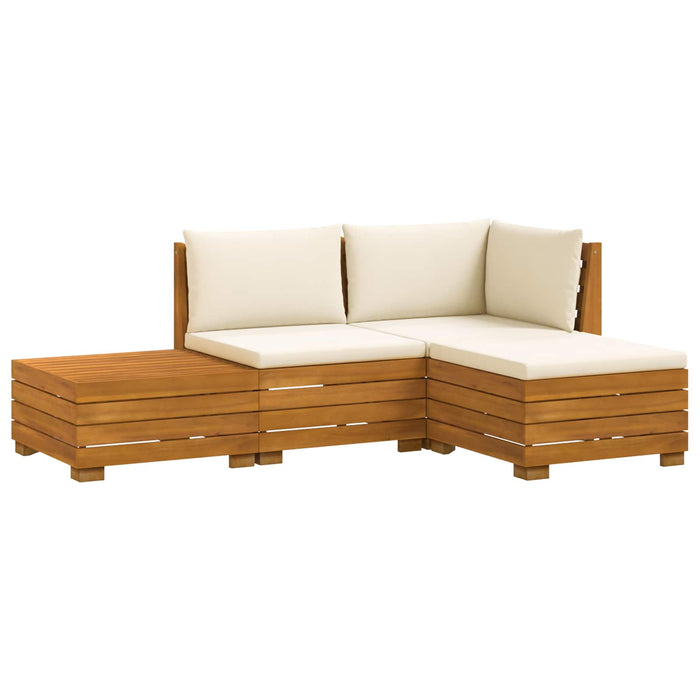 Set de canapele de exterior 4 Bucată Maro Lemn Solid de Acacia - WALTI WALTI