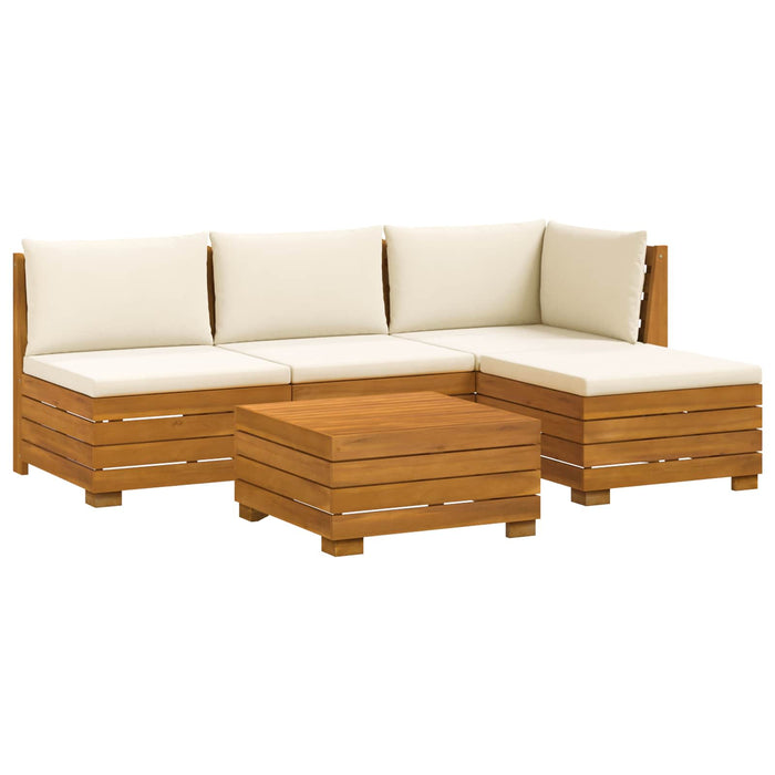 Set de canapele de exterior 5 Bucată Maro Lemn Solid de Acacia - WALTI WALTI