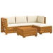 Set de canapele de exterior 5 Bucată Maro Lemn Solid de Acacia - WALTI WALTI