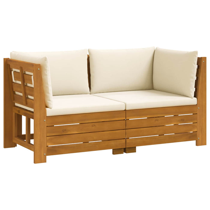 Set de canapele de exterior 2 Bucată Maro Lemn Solid de Acacia - WALTI WALTI