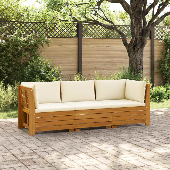 Set de canapele de exterior 3 Bucată Maro Lemn Solid de Acacia - WALTI WALTI