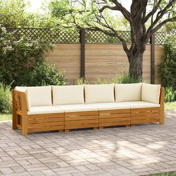 Set de canapele de exterior 4 Bucată Maro Lemn Solid de Acacia - WALTI WALTI