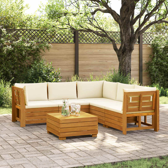 Set de canapele de exterior 6 Bucată Maro Lemn Solid de Acacia - WALTI WALTI