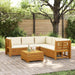 Set de canapele de exterior 6 Bucată Maro Lemn Solid de Acacia - WALTI WALTI
