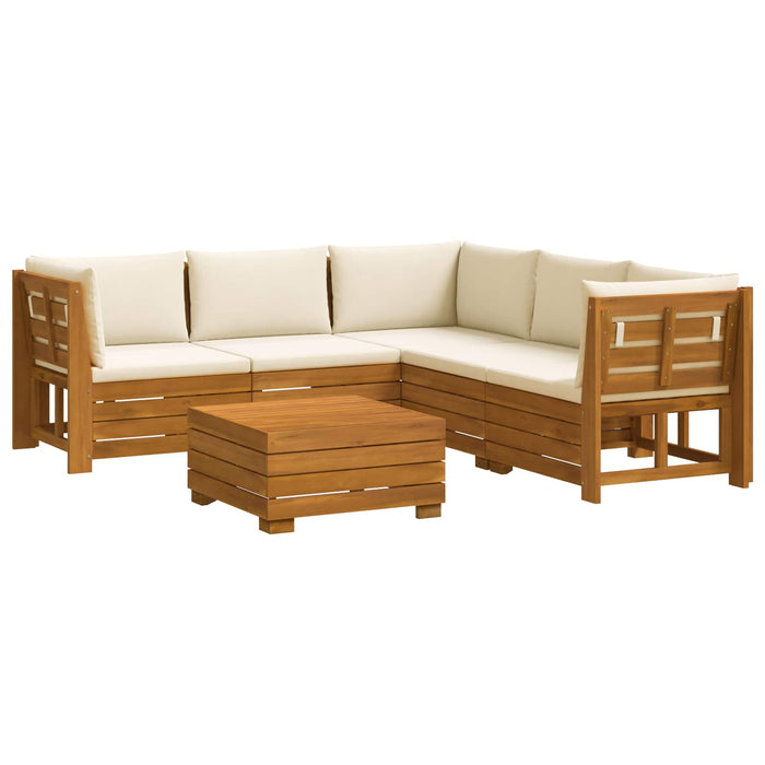 Set de canapele de exterior 6 Bucată Maro Lemn Solid de Acacia - WALTI WALTI