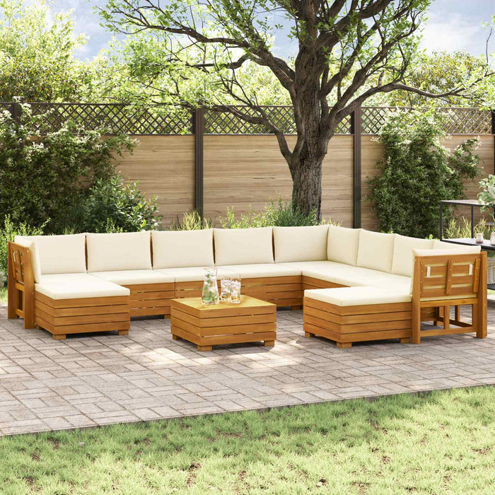 Set de canapele de exterior 11 Bucată Maro Lemn Solid de Acacia - WALTI WALTI