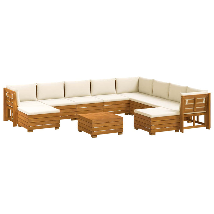 Set de canapele de exterior 11 Bucată Maro Lemn Solid de Acacia - WALTI WALTI