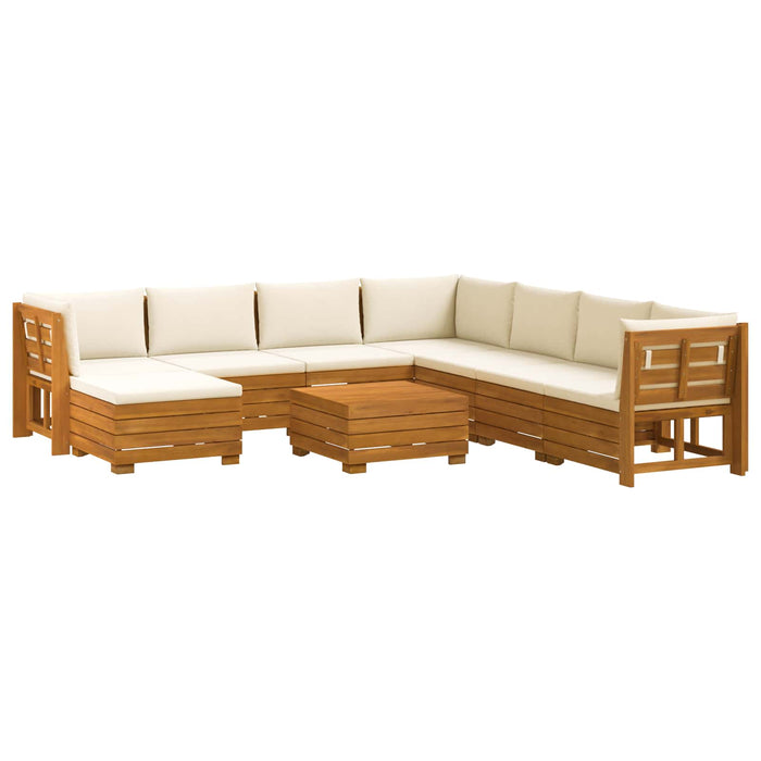 Set de canapele de exterior 9 Bucată Maro Lemn Solid de Acacia - WALTI WALTI
