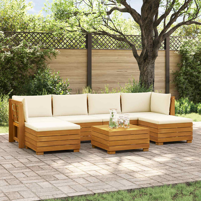 Set de canapele de exterior 7 Bucată Maro Lemn Solid de Acacia - WALTI WALTI