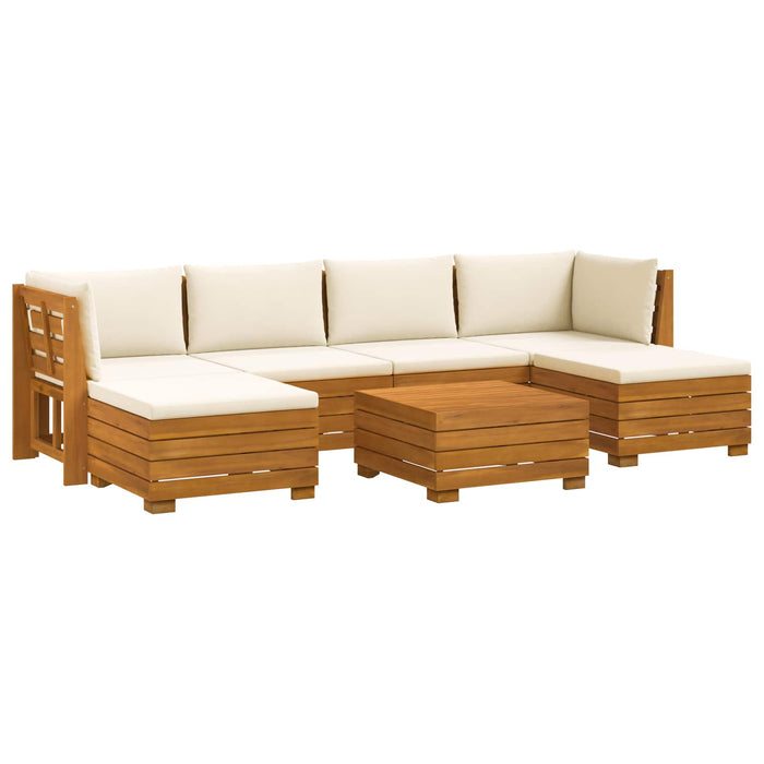 Set de canapele de exterior 7 Bucată Maro Lemn Solid de Acacia - WALTI WALTI