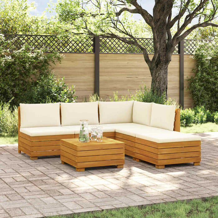 Set de canapele de exterior 6 Bucată Maro Lemn Solid de Acacia - WALTI WALTI