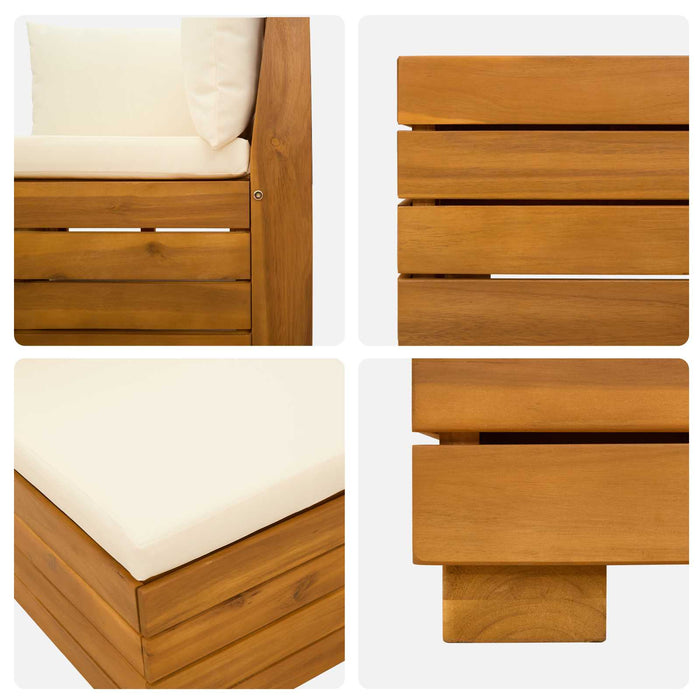 Set de canapele de exterior 6 Bucată Maro Lemn Solid de Acacia - WALTI WALTI