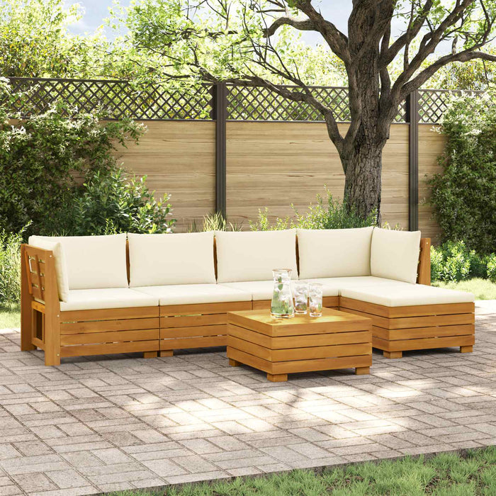 Set de canapele de exterior 6 Bucată Maro Lemn Solid de Acacia - WALTI WALTI