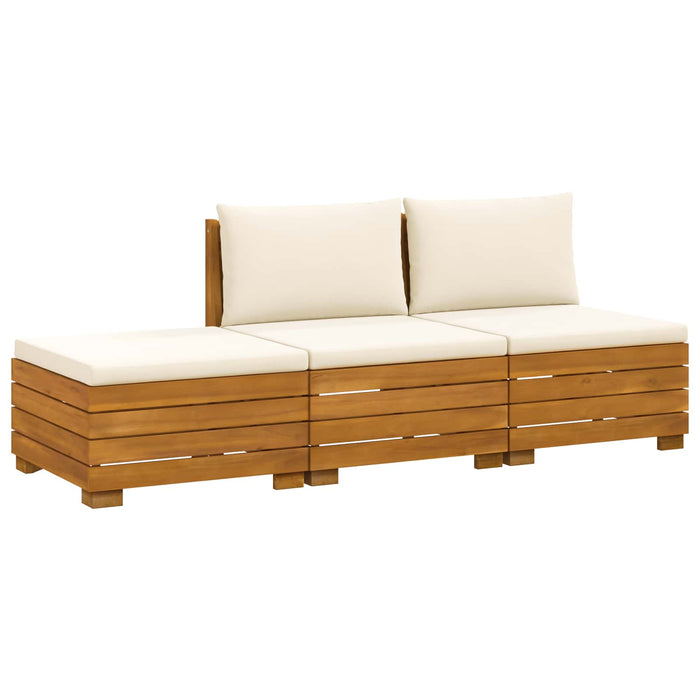 Set de canapele de exterior 3 Bucată Maro Lemn Solid de Acacia - WALTI WALTI
