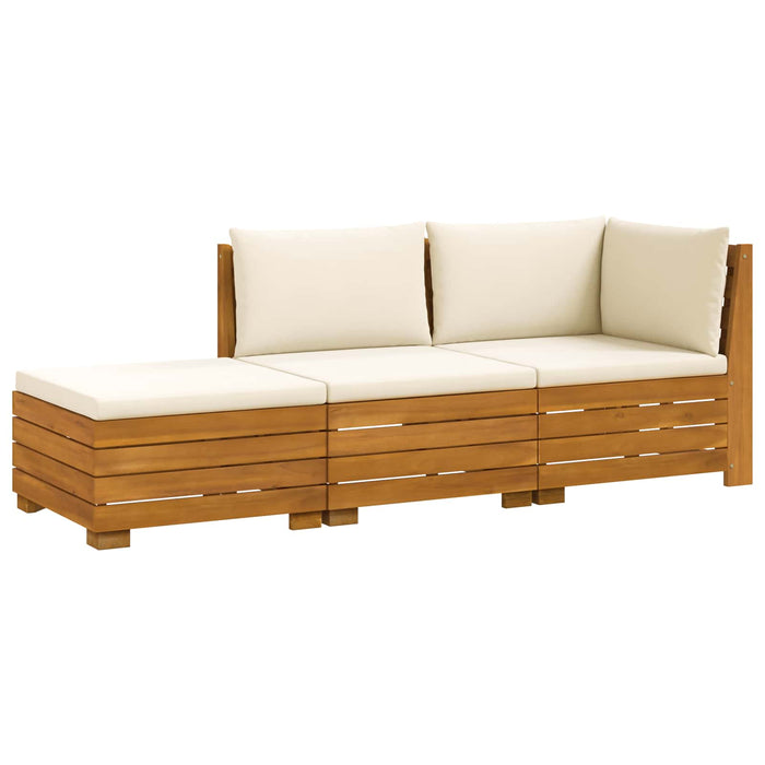 Set de canapele de exterior 3 Bucată Maro Lemn Solid de Acacia - WALTI WALTI