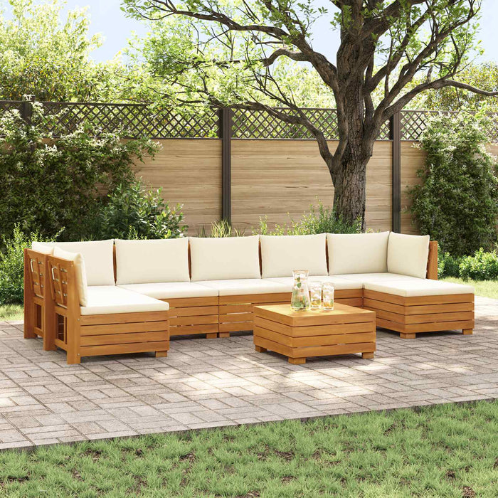 Set de canapele de exterior 8 Bucată Maro Lemn Solid de Acacia - WALTI WALTI