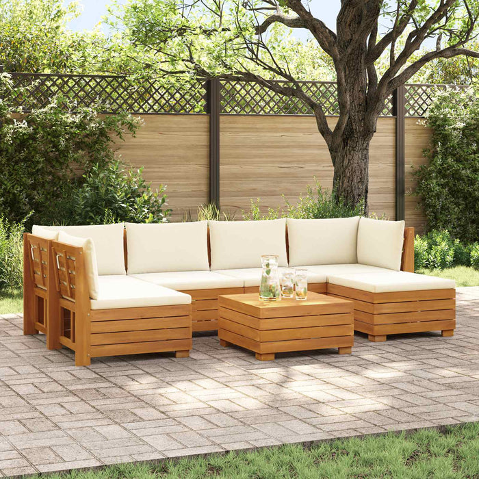 Set de canapele de exterior 7 Bucată Maro Lemn Solid de Acacia - WALTI WALTI