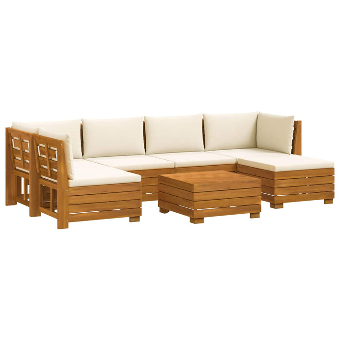 Set de canapele de exterior 7 Bucată Maro Lemn Solid de Acacia - WALTI WALTI