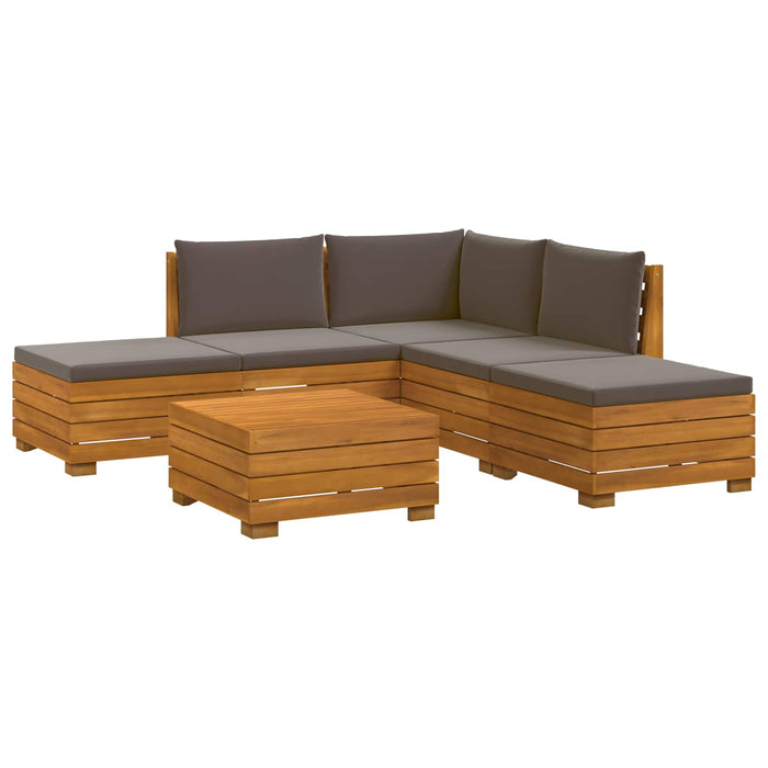 Set de canapele de exterior 6 Bucată Maro Lemn Solid de Acacia - WALTI WALTI