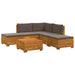Set de canapele de exterior 6 Bucată Maro Lemn Solid de Acacia - WALTI WALTI