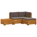 Set de canapele de exterior 4 Bucată Maro Lemn Solid de Acacia - WALTI WALTI