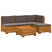 Set de canapele de exterior 5 Bucată Maro Lemn Solid de Acacia - WALTI WALTI
