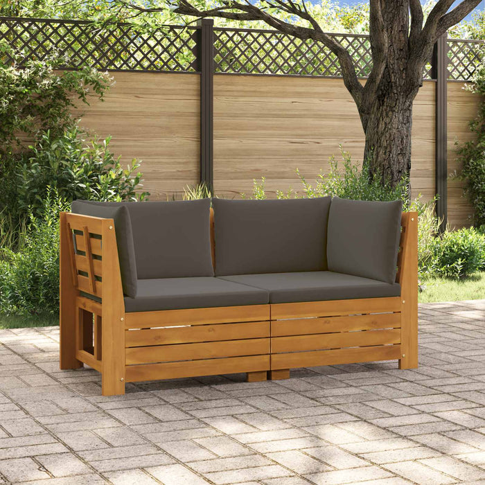 Set de canapele de exterior 2 Bucată Maro Lemn Solid de Acacia - WALTI WALTI