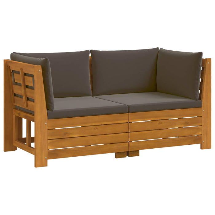 Set de canapele de exterior 2 Bucată Maro Lemn Solid de Acacia - WALTI WALTI