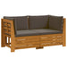 Set de canapele de exterior 2 Bucată Maro Lemn Solid de Acacia - WALTI WALTI