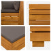 Set de canapele de exterior 3 Bucată Maro Lemn Solid de Acacia - WALTI WALTI