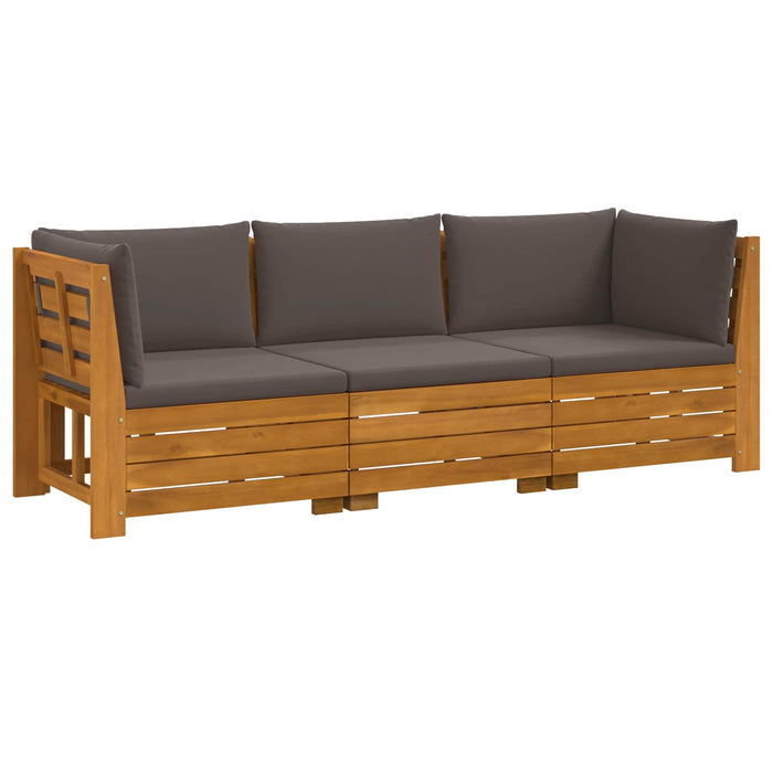 Set de canapele de exterior 3 Bucată Maro Lemn Solid de Acacia - WALTI WALTI